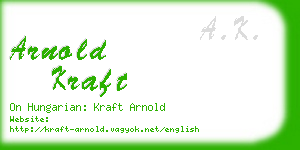 arnold kraft business card